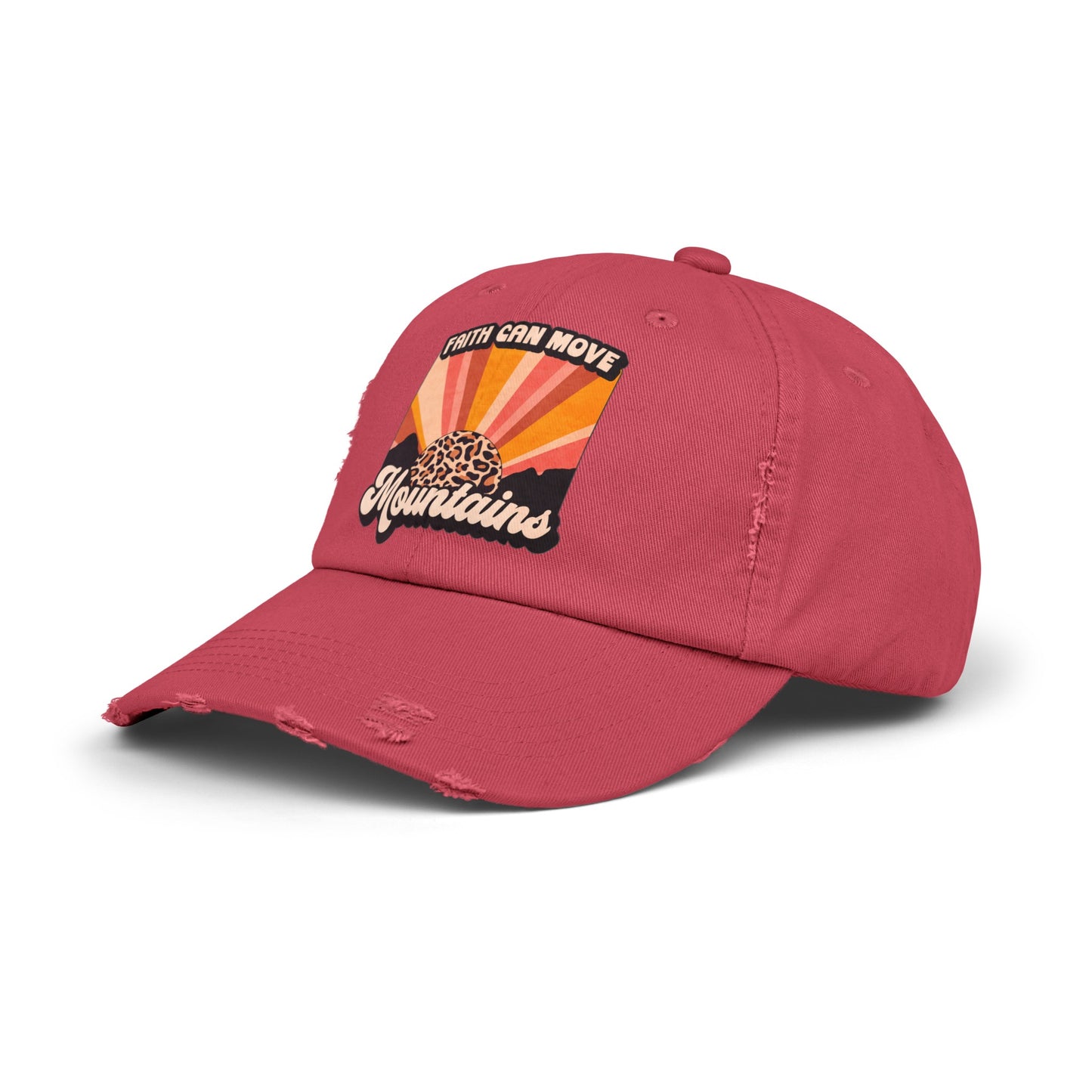 Faith Can Move Mountains Distressed Cap