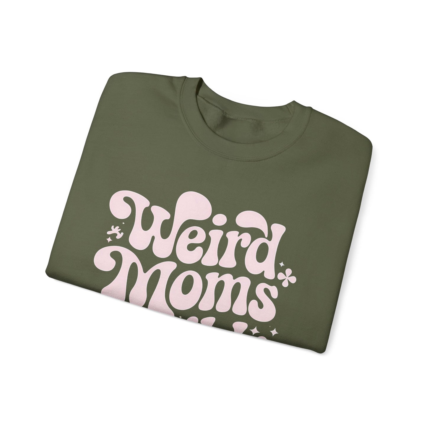 Weird Moms Build Character Heavy Blend™ Crewneck Sweatshirt