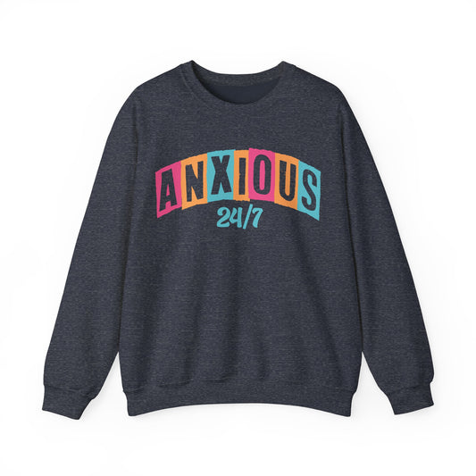 Anxious 24/7 Heavy Blend™ Crewneck Sweatshirt