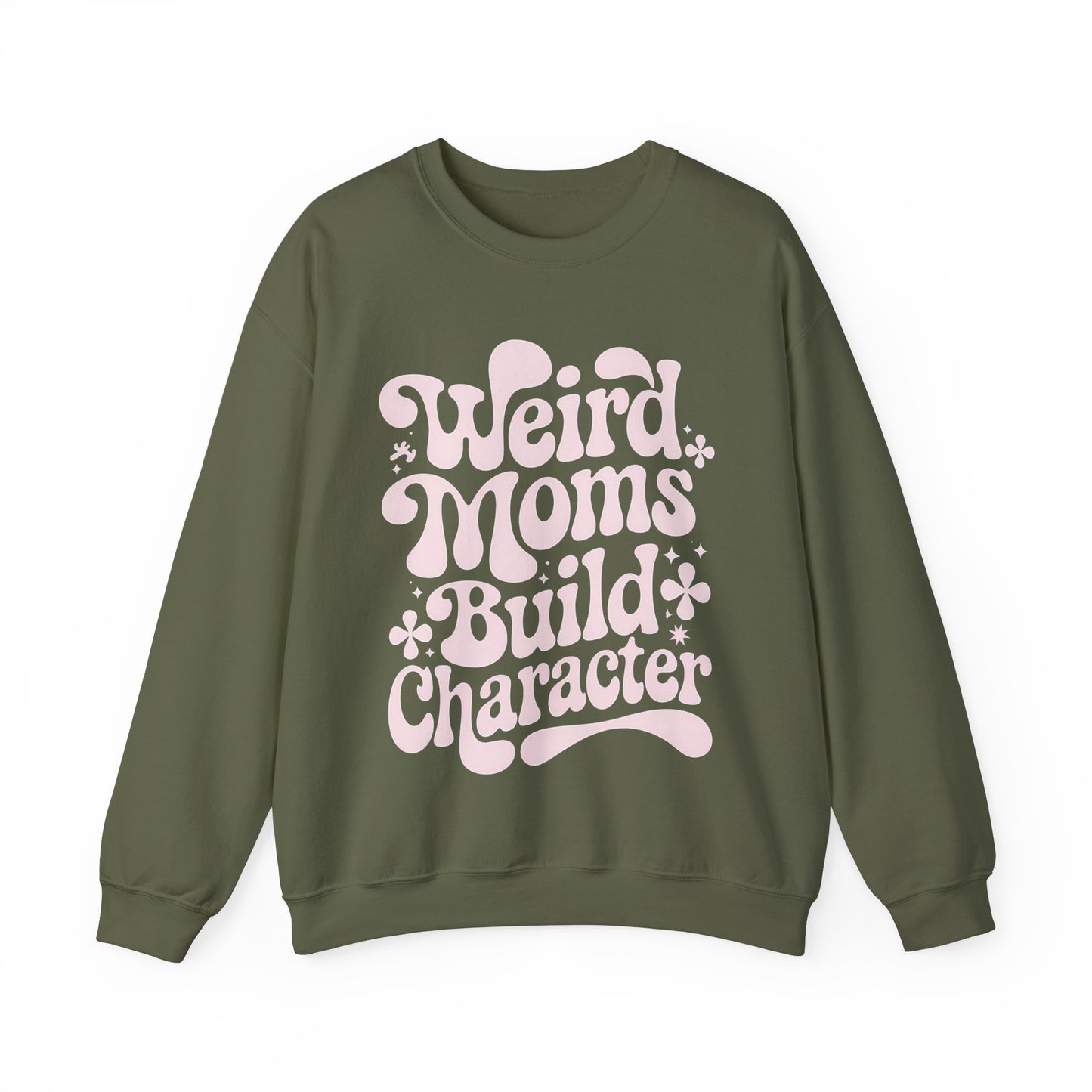 Weird Moms Build Character Heavy Blend™ Crewneck Sweatshirt