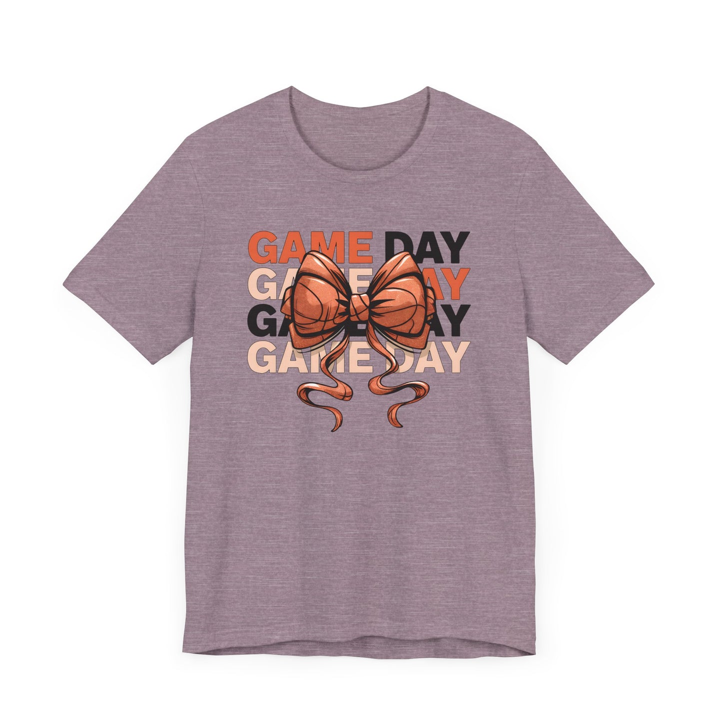 Game Day Basketball Bow Jersey Short Sleeve Tee