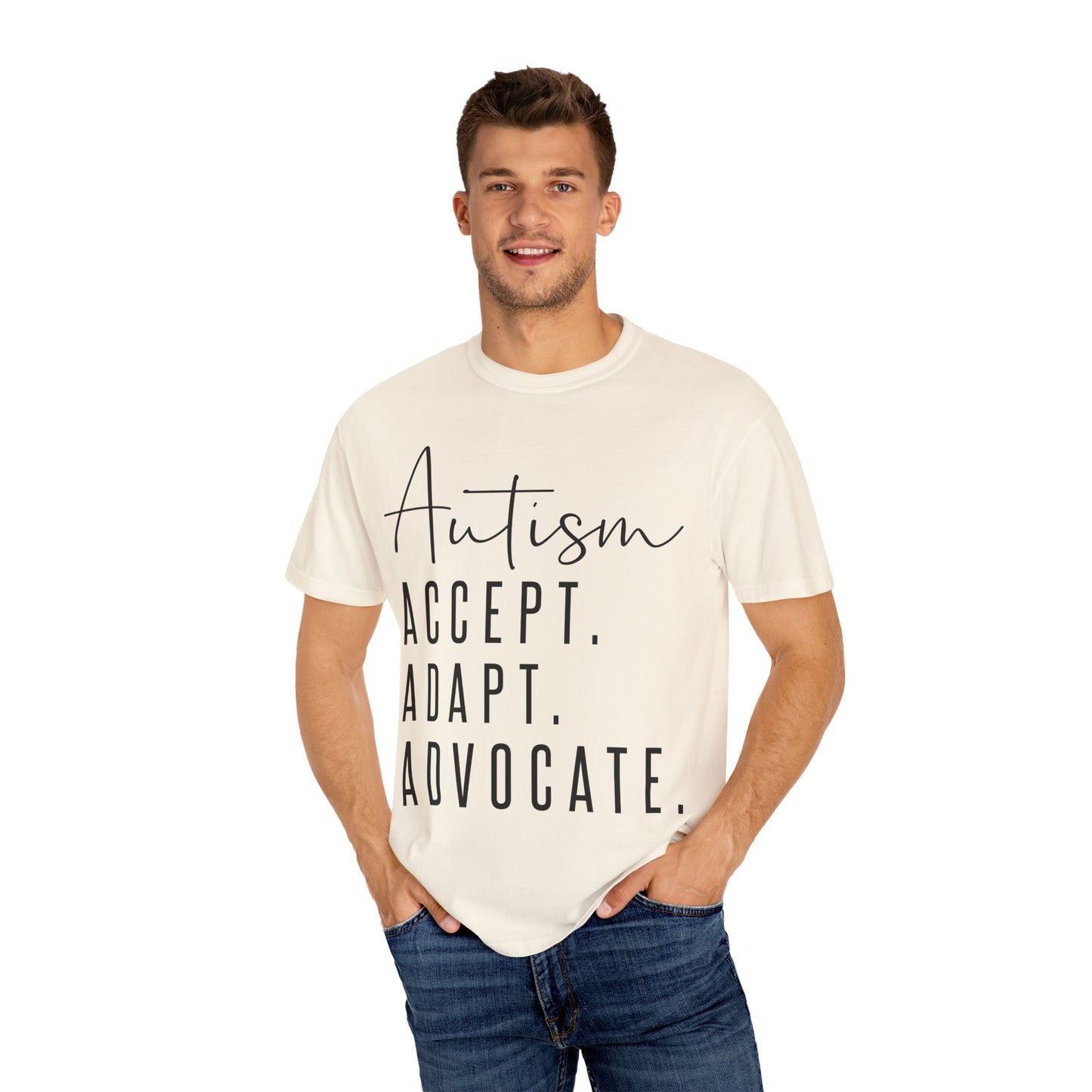 Autism Accept Adapt Advocate Garment-Dyed T-shirt