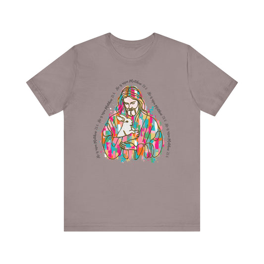 Brush Stroke Easter Jesus Jersey Short Sleeve Tee