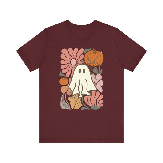 Boho Floral Ghost Jersey Short Sleeve Tee