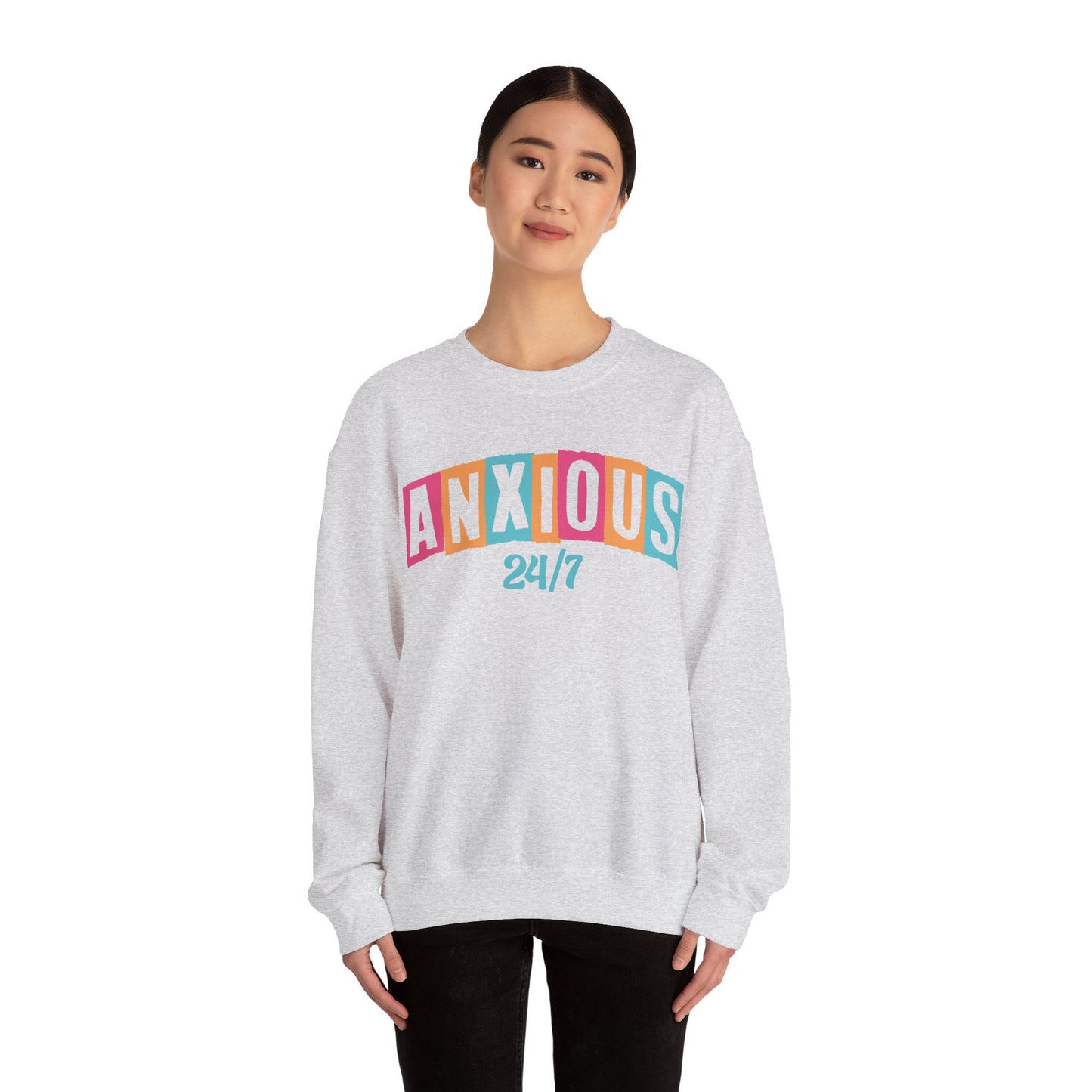 Anxious 24/7 Heavy Blend™ Crewneck Sweatshirt