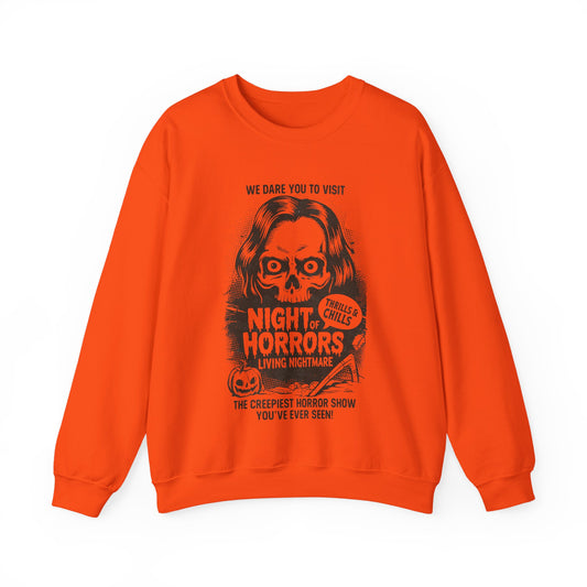Retro Night Of Horrors  Heavy Blend™ Crewneck Sweatshirt