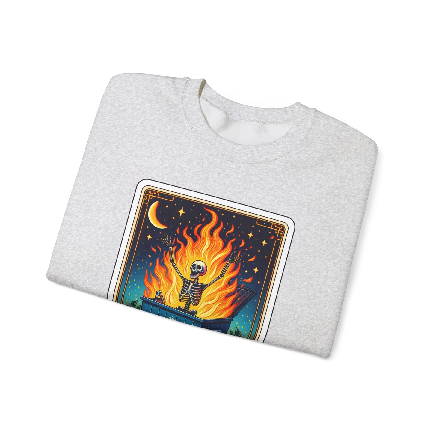 Emotional Dumpster Fire Tarot Heavy Blend™ Crewneck Sweatshirt