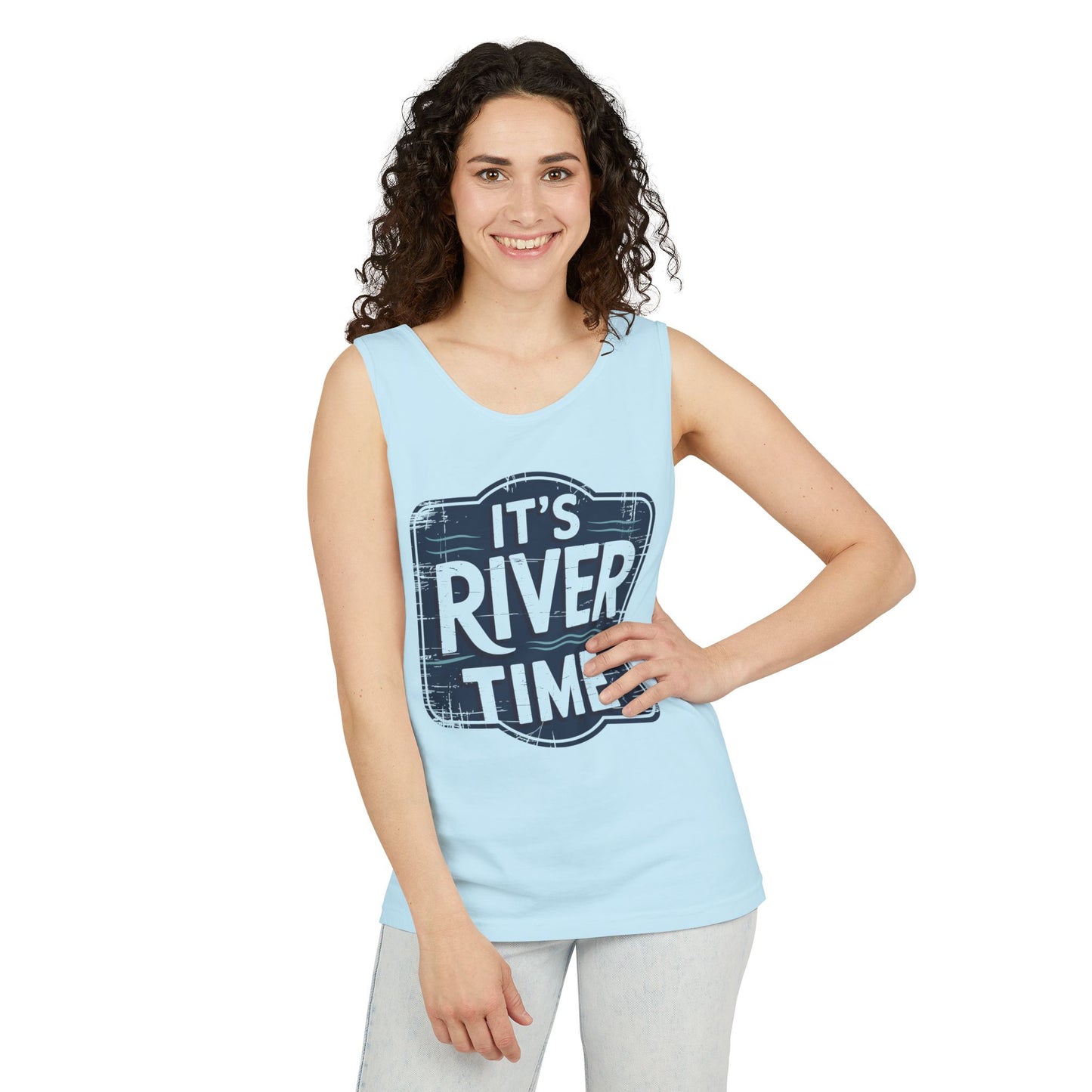 It’s River Time Garment-Dyed Tank Top