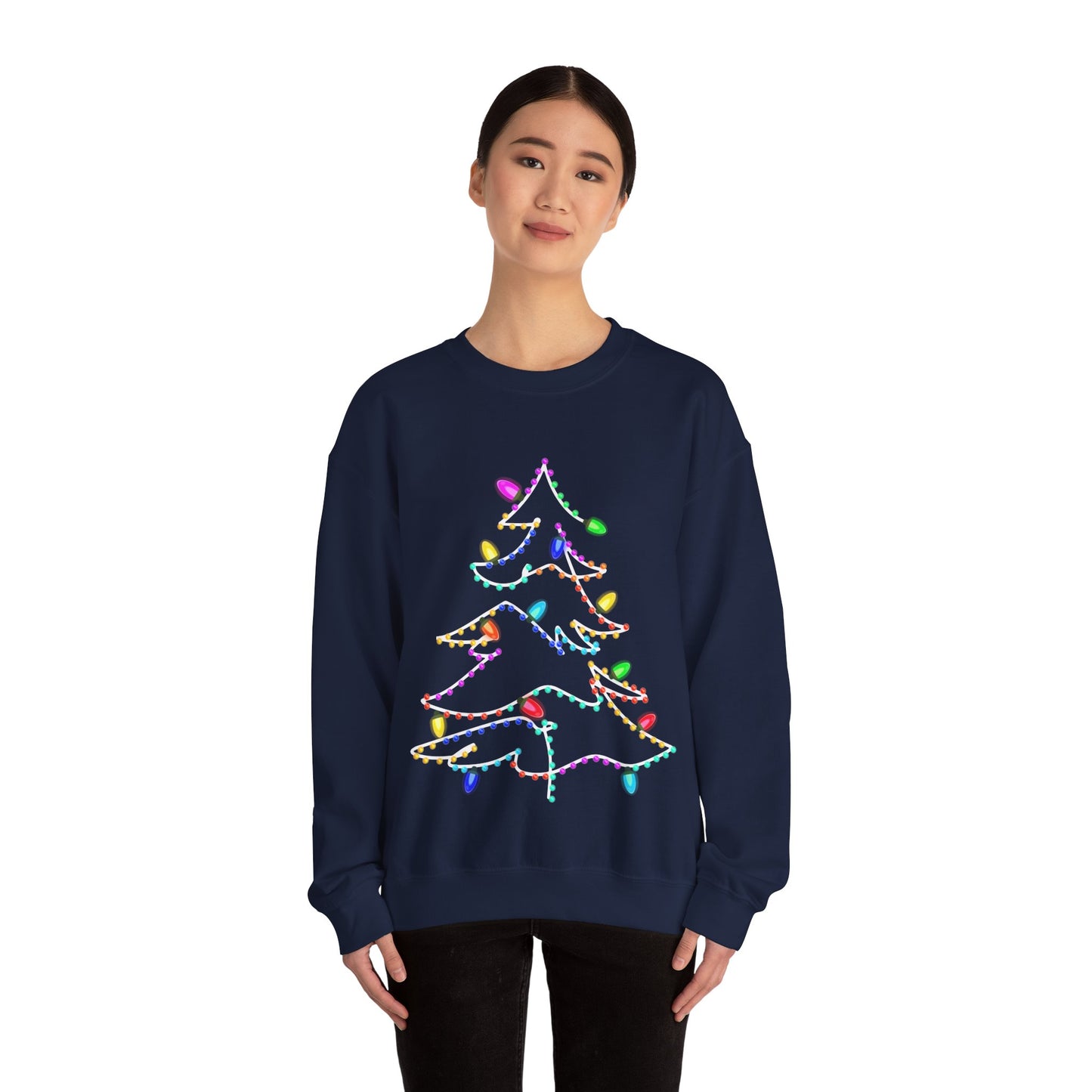 Lighted Christmas Tree  Heavy Blend™ Crewneck Sweatshirt