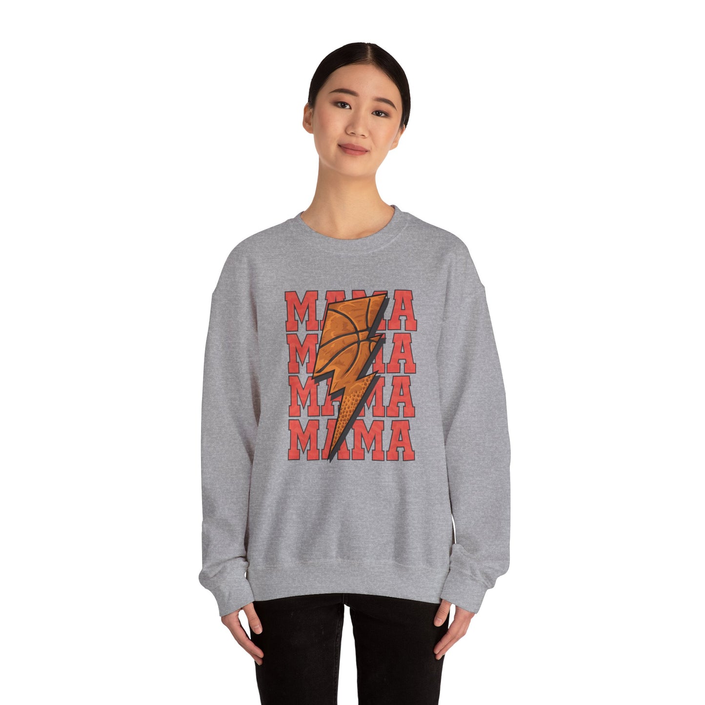 Stacked Basketball Mama Heavy Blend™ Crewneck Sweatshirt