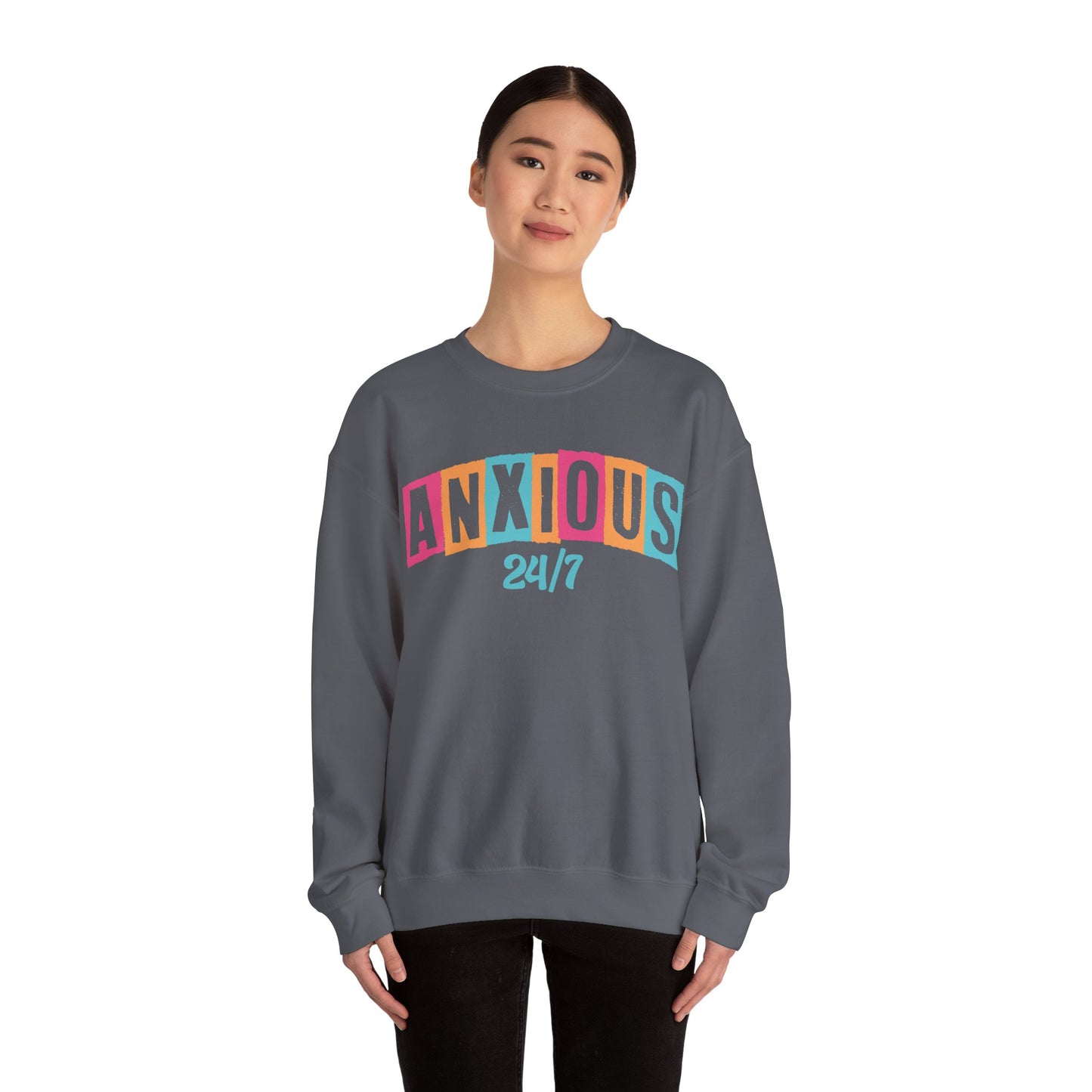 Anxious 24/7 Heavy Blend™ Crewneck Sweatshirt