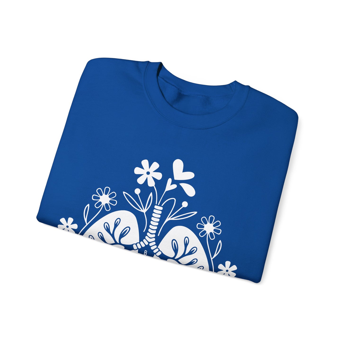 Breathe Floral Lungs Heavy Blend™ Crewneck Sweatshirt