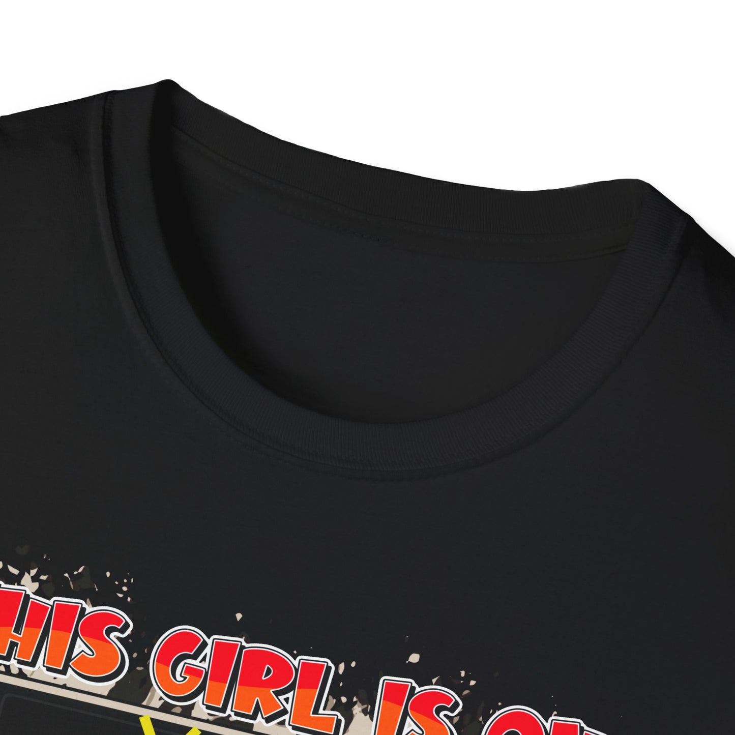 Custom Softball This Girl Is On Fire Softstyle T-Shirt