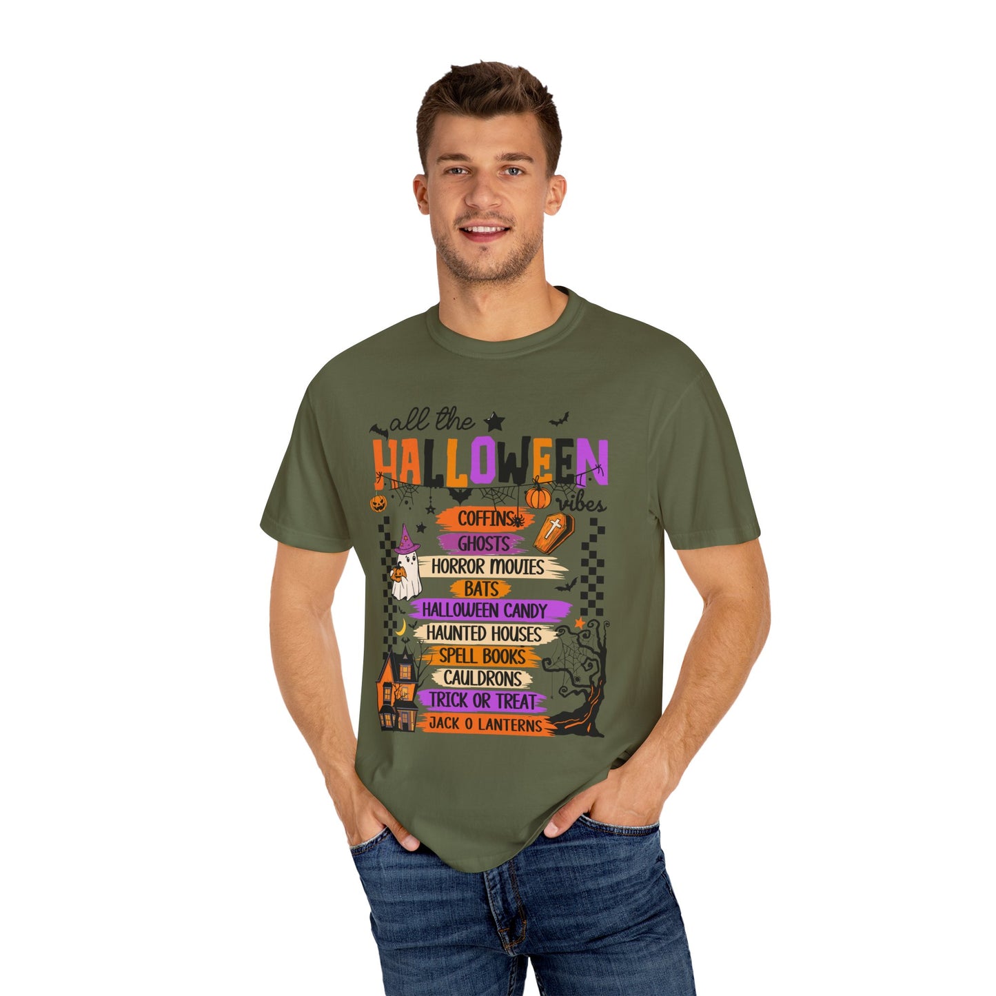 All The Halloween Vibes Garment-Dyed T-shirt