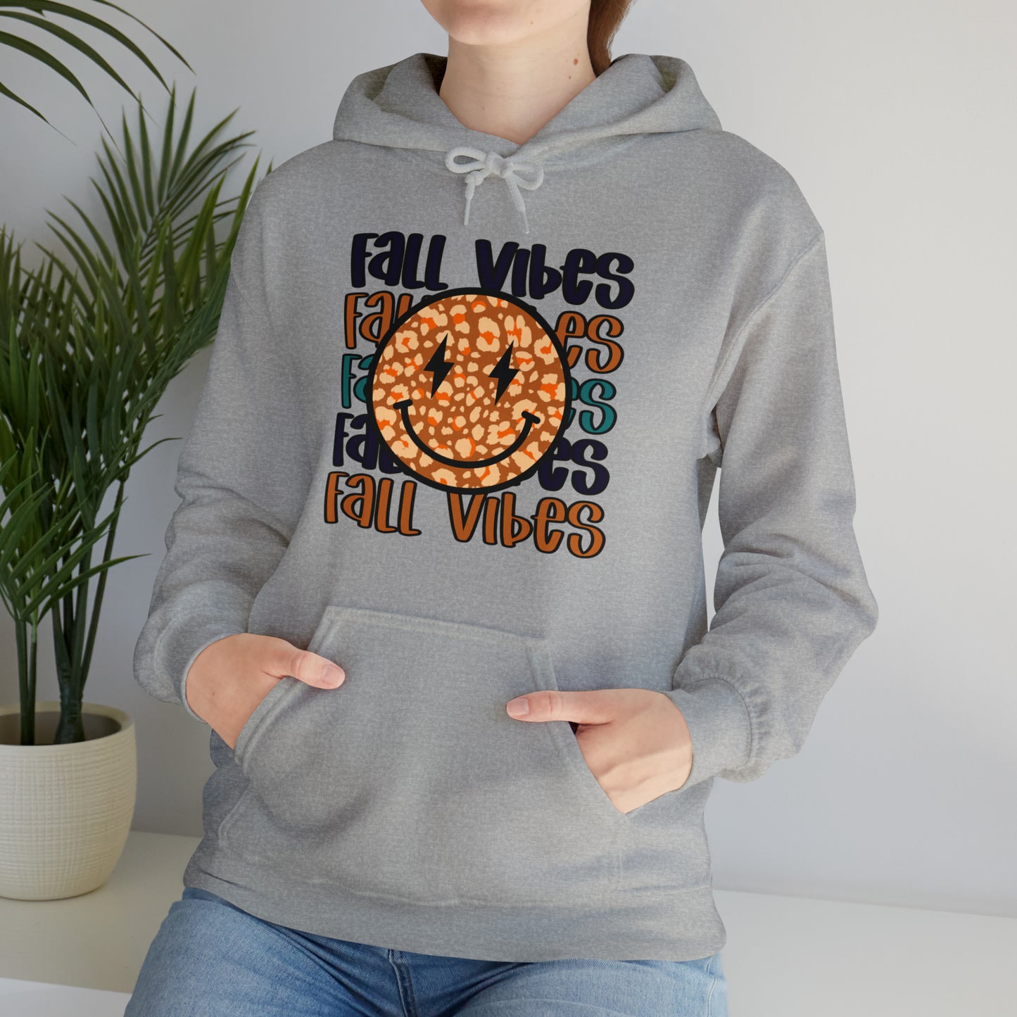 Fall Vibes Smile Heavy Blend™ Hooded Sweatshirt