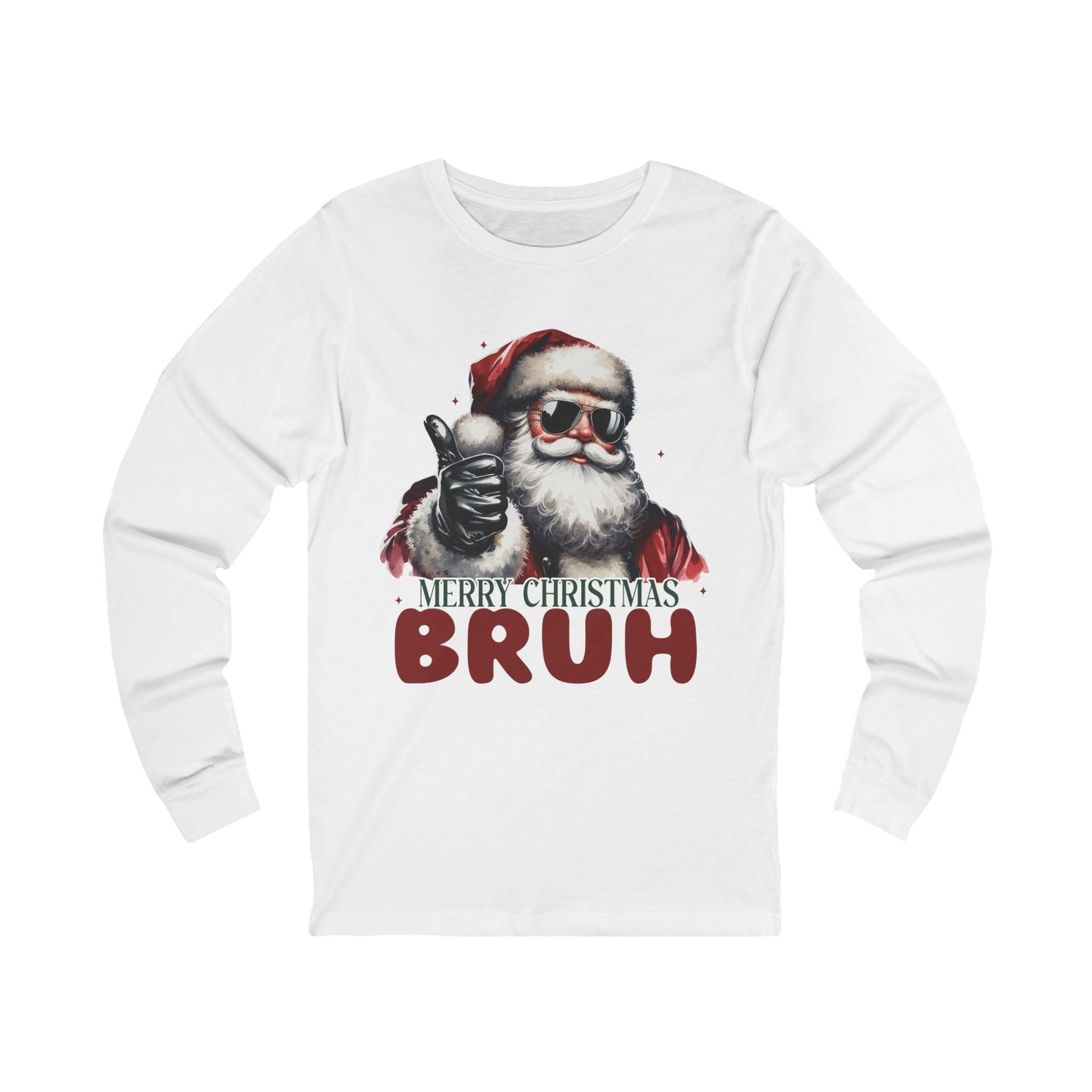 Merry Christmas Bruh Jersey Long Sleeve Tee