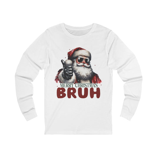 Merry Christmas Bruh Jersey Long Sleeve Tee