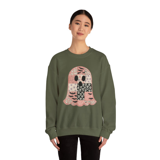 Patchwork Ghost Heavy Blend™ Crewneck Sweatshirt