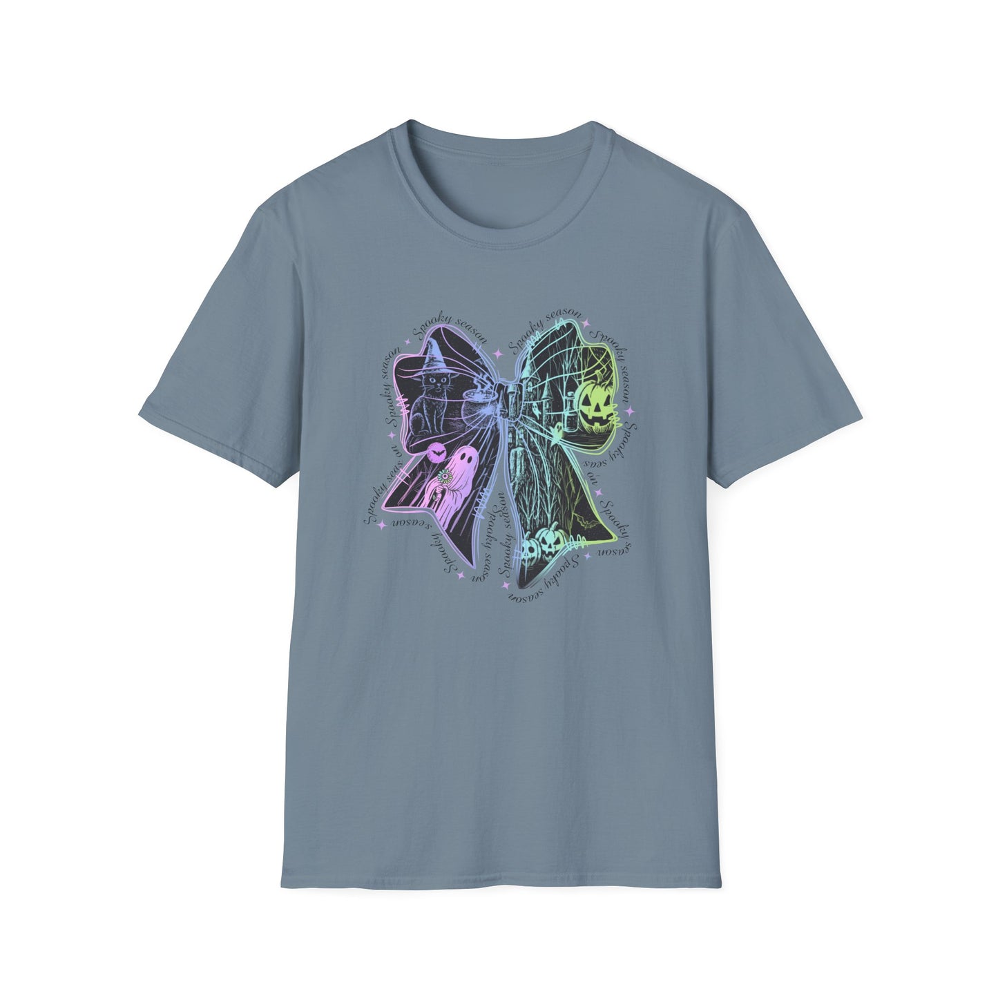 Neon Spooky Bow Softstyle T-Shirt