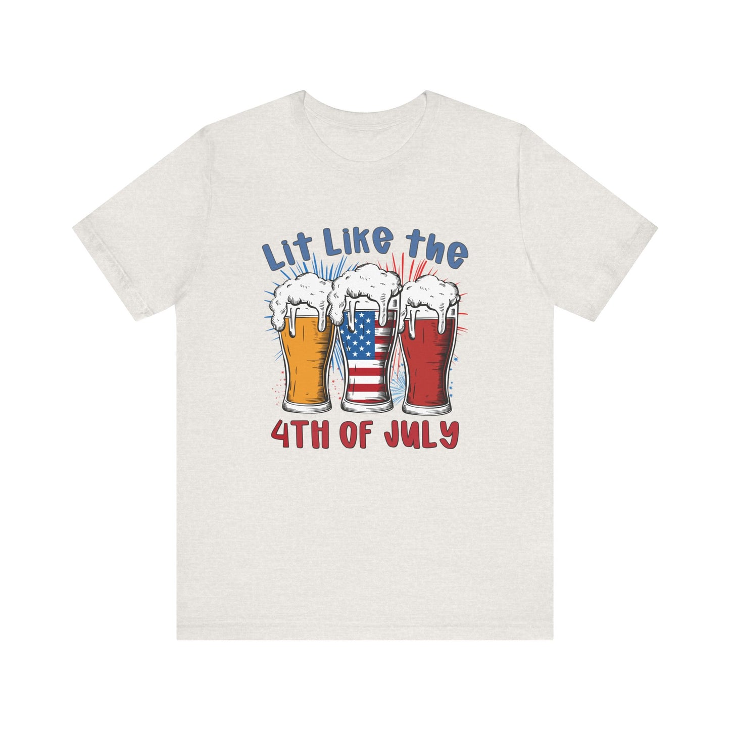 Lit Like The Fourth Of July Jersey Short Sleeve Tee