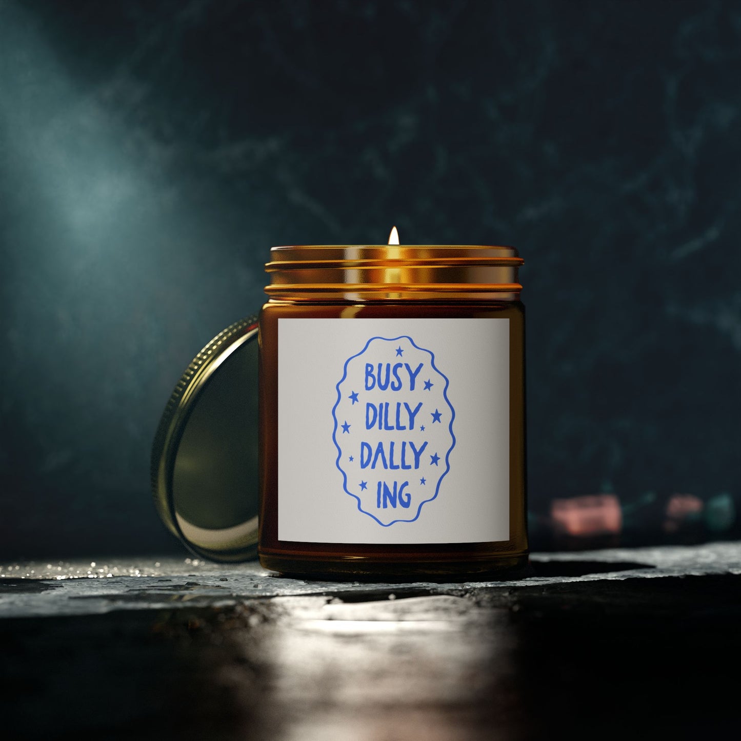 Busy Dilly Dallying Scented Candles, Coconut Apricot Wax (4oz, 9oz)