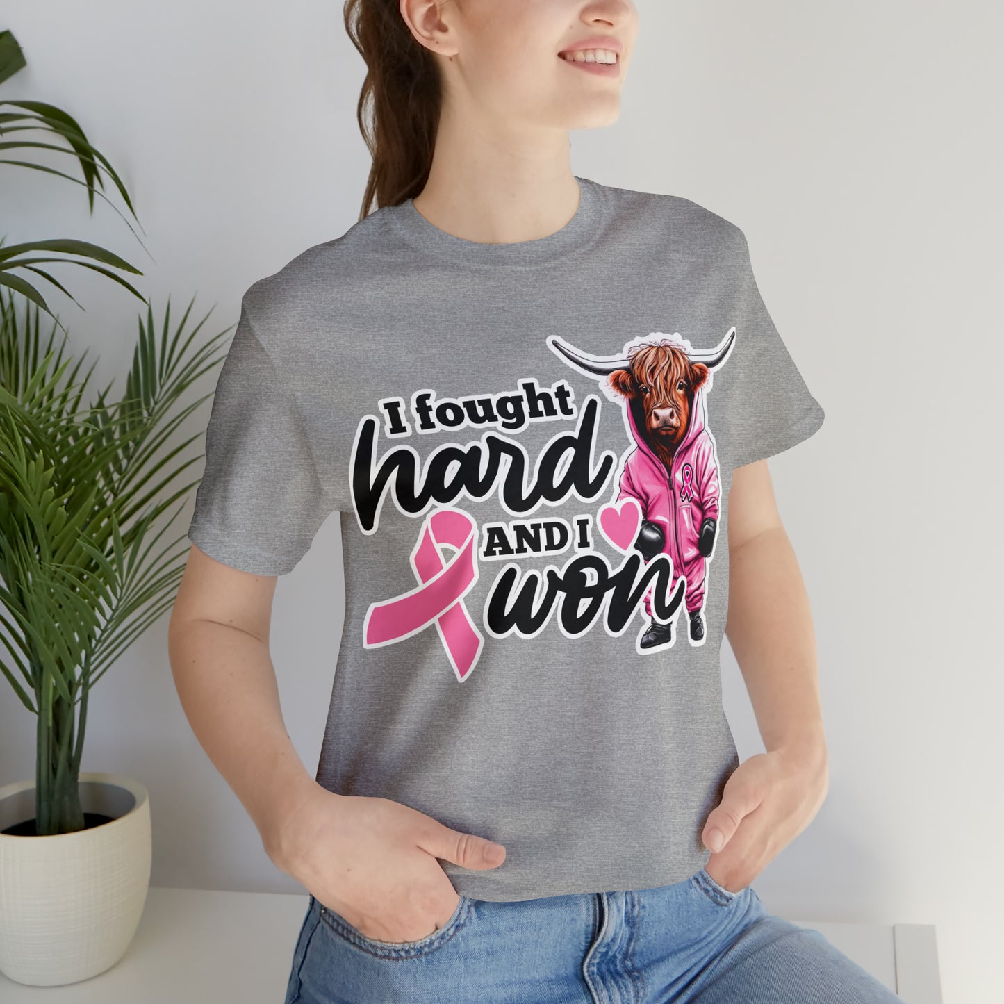 Breast Cancer Fought and Won Highland Cow