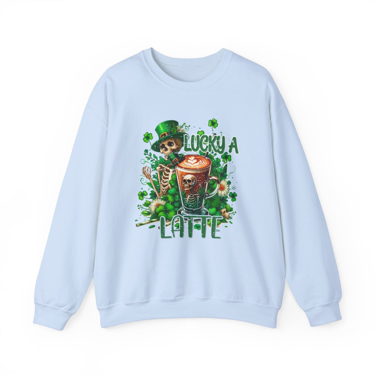Lucky A Latte Skeleton Heavy Blend™ Crewneck Sweatshirt