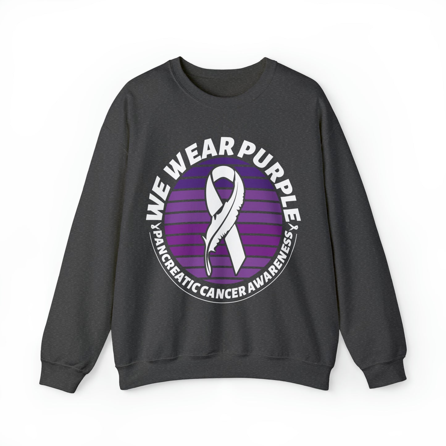 We Wear Purple - Pancreatic Cancer Awareness Heavy Blend™ Crewneck Sweatshirt