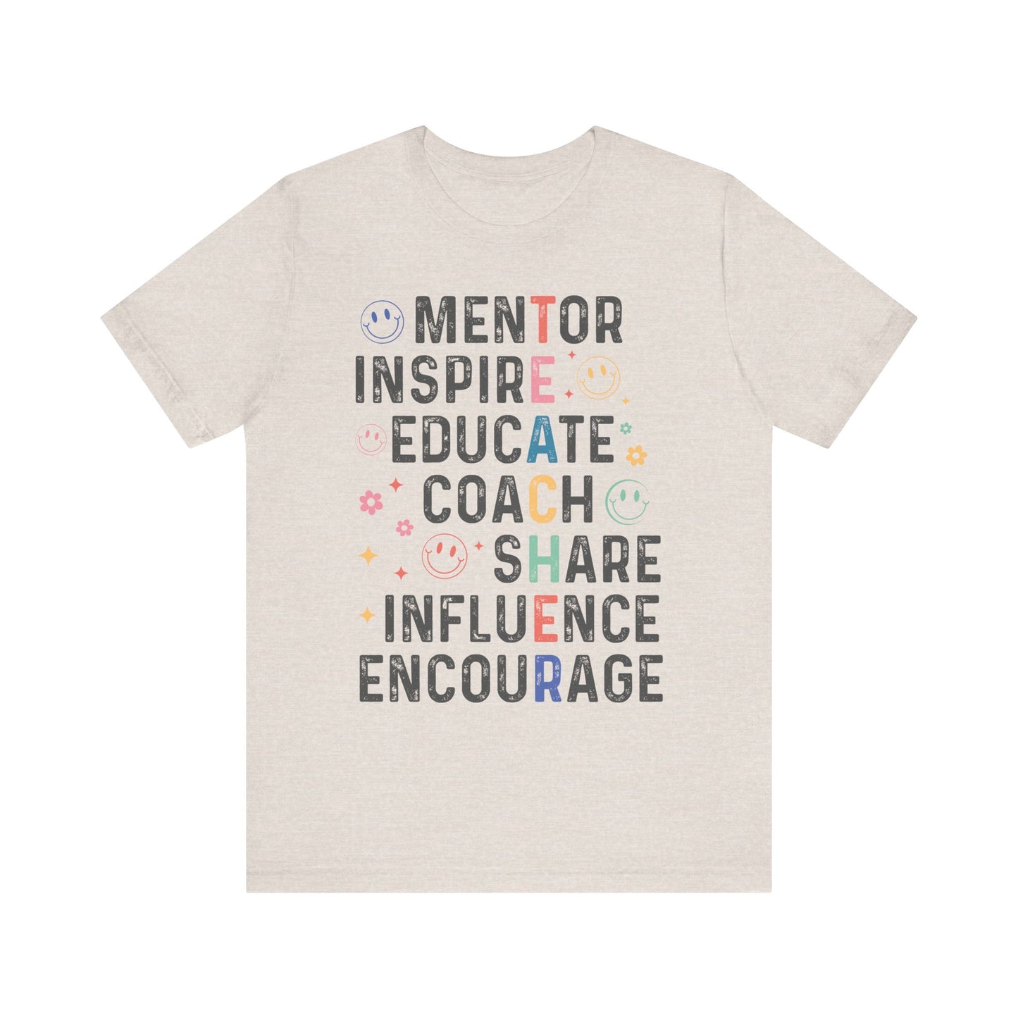 T-E-A-C-H-E-R Jersey Short Sleeve Tee