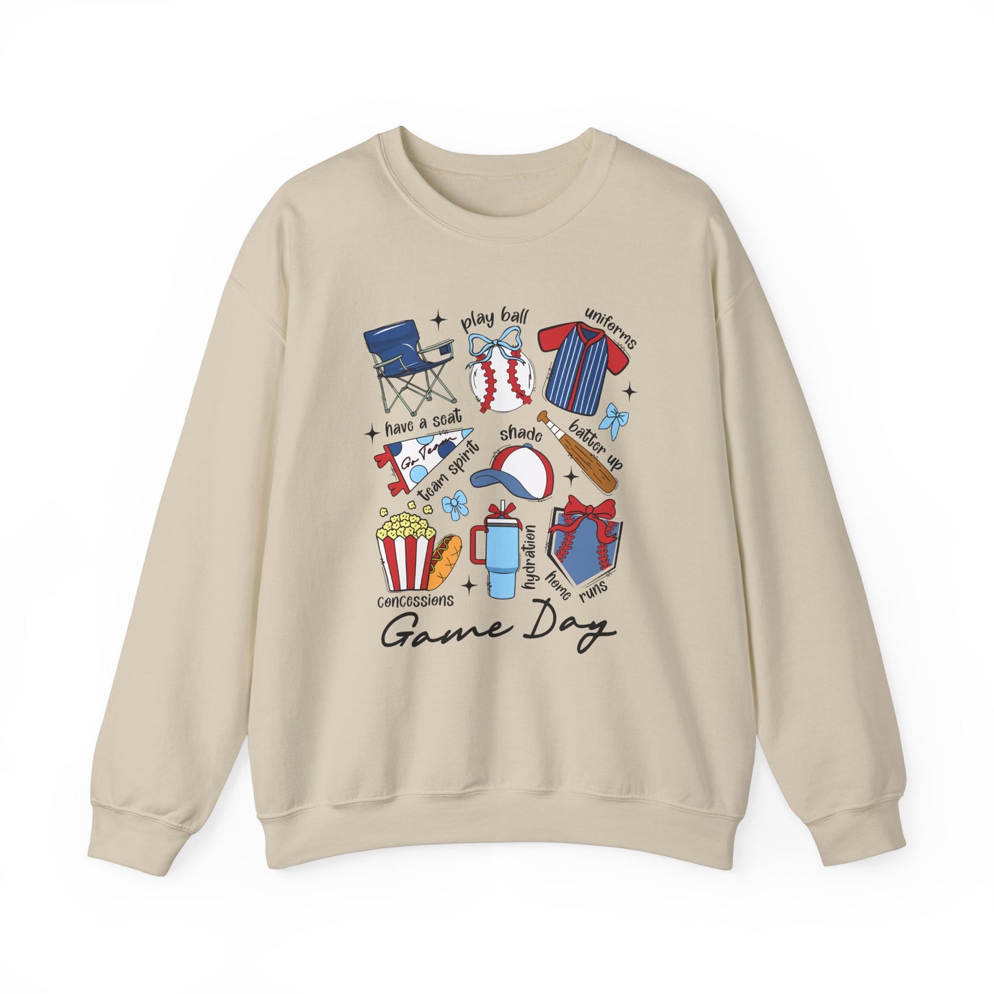 Game Day Essentials Baseball Heavy Blend™ Crewneck Sweatshirt