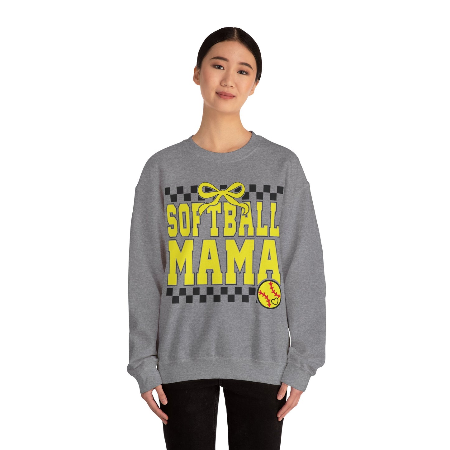 Softball Mama Heavy Blend™ Crewneck Sweatshirt
