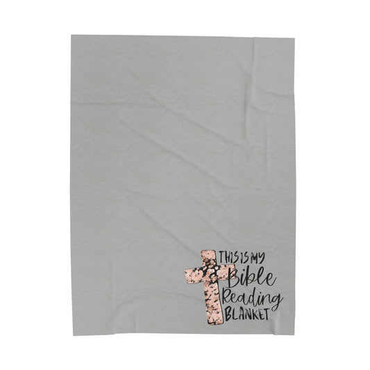 Bible Reading Velveteen Plush Blanket