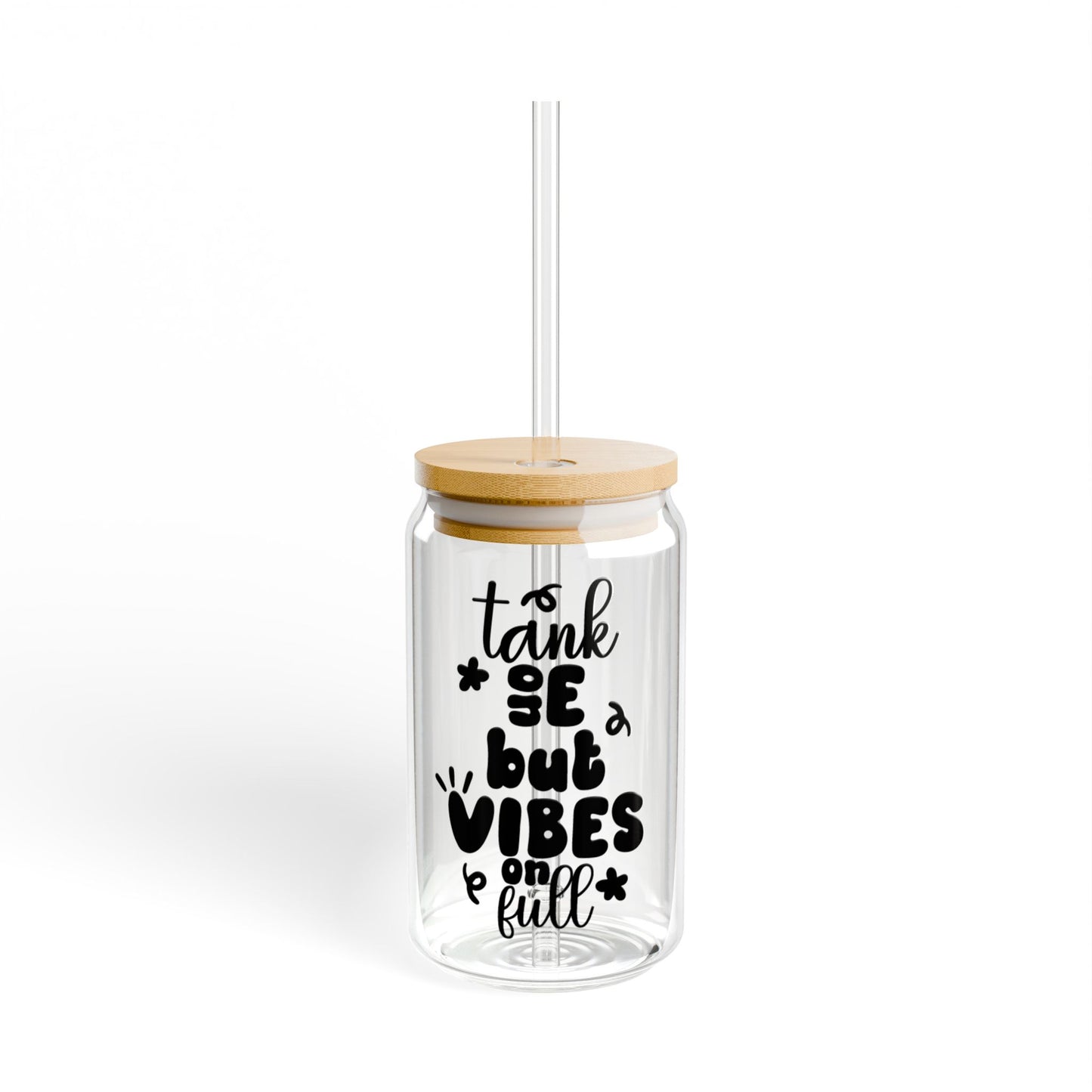Vibes On Full Sipper Glass, 16oz