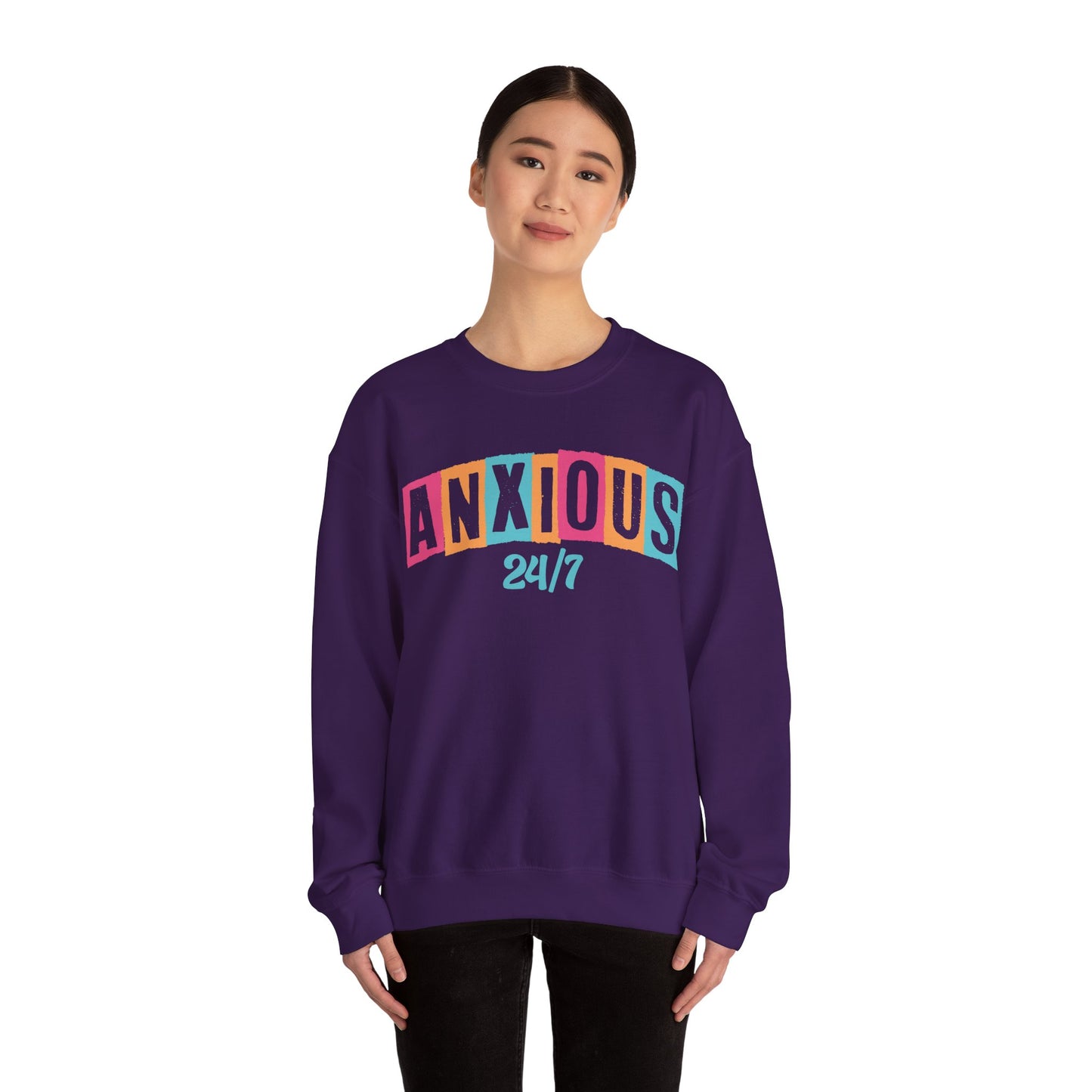Anxious 24/7 Heavy Blend™ Crewneck Sweatshirt