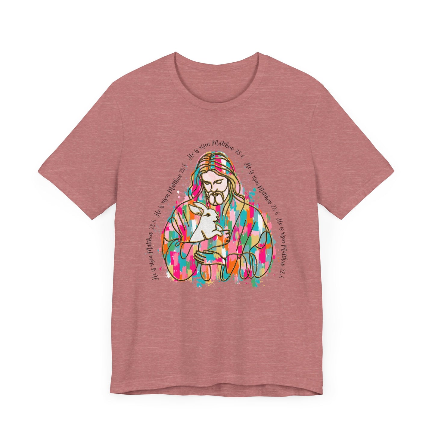 Brush Stroke Easter Jesus Jersey Short Sleeve Tee