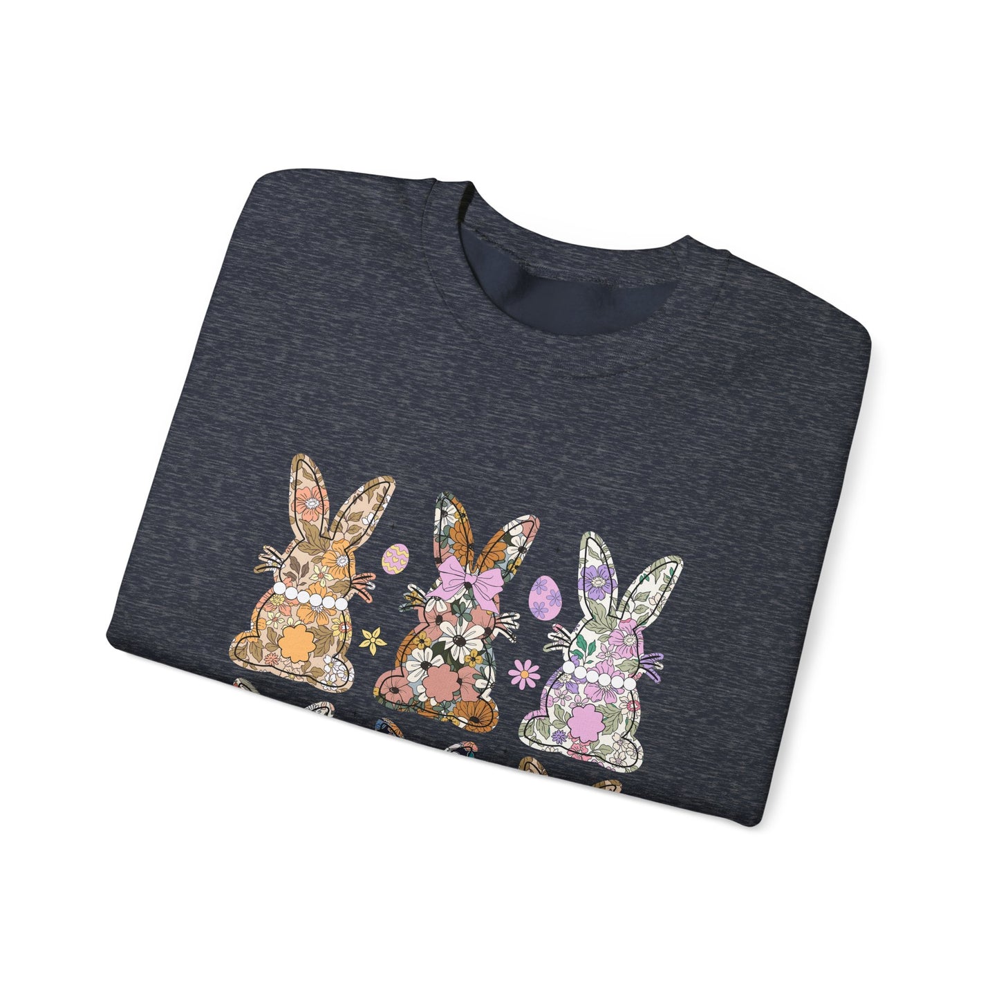Floral Bunnies Heavy Blend™ Crewneck Sweatshirt