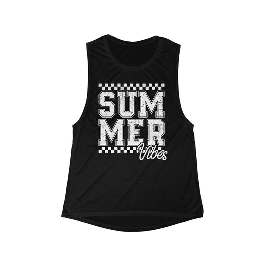 Summer Vibes Women's Flowy Scoop Muscle Tank