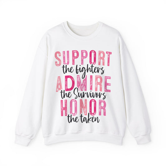 Pink Support Admire Honor Heavy Blend™ Crewneck Sweatshirt