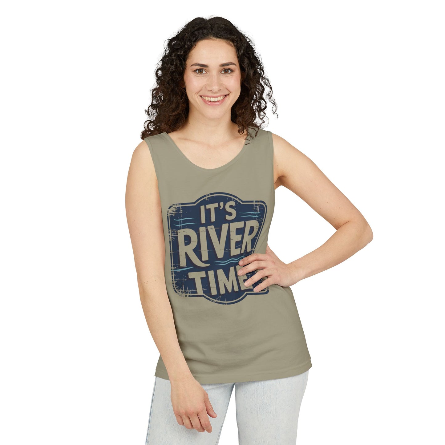 It’s River Time Garment-Dyed Tank Top