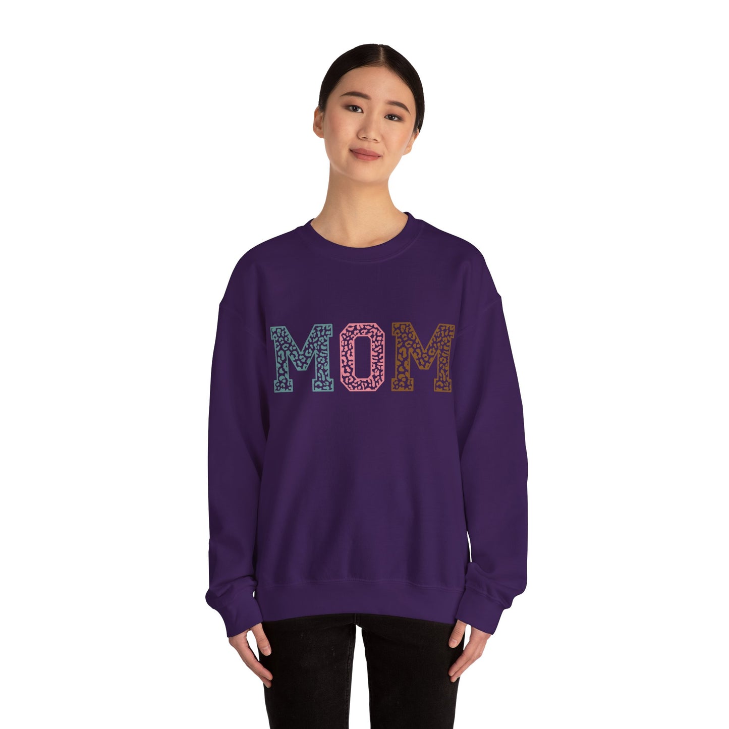 Leopard MOM Heavy Blend™ Crewneck Sweatshirt
