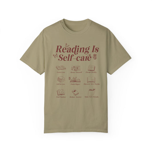 Reading Is Self Care Garment-Dyed T-shirt