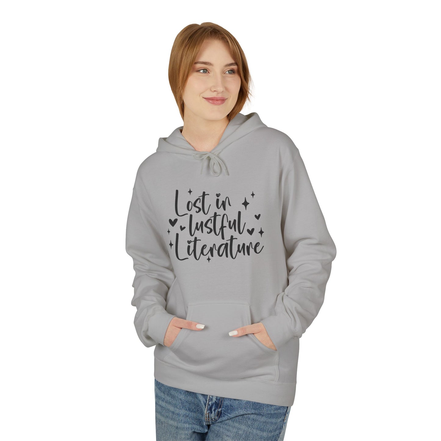Lost in Lustful Literature Midweight Softstyle Fleece Hoodie