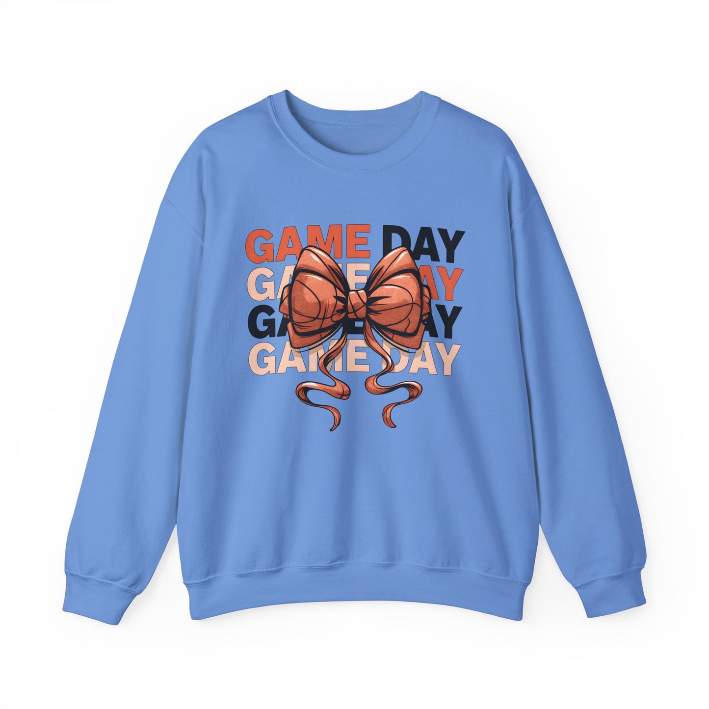 Game Day Basketball Bow Heavy Blend™ Crewneck Sweatshirt