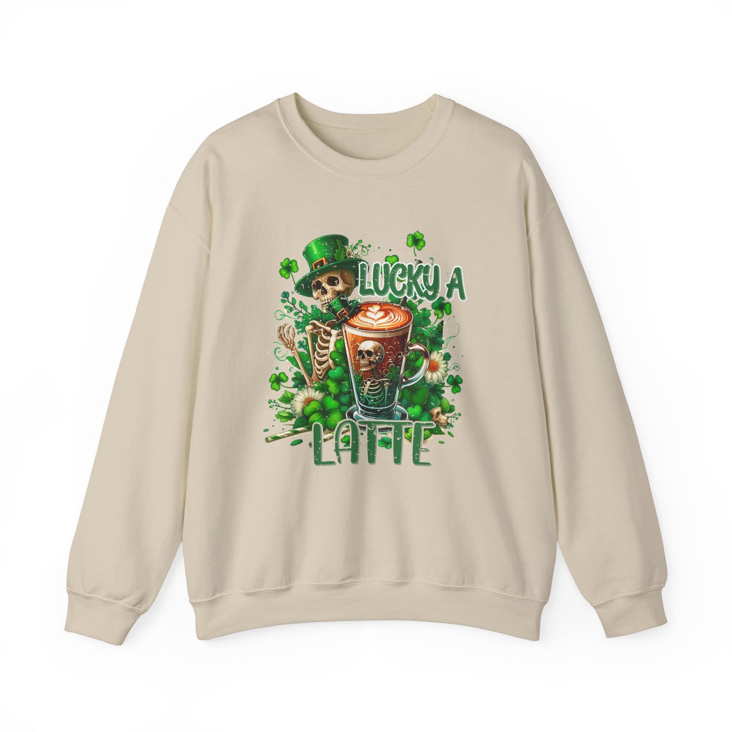 Lucky A Latte Skeleton Heavy Blend™ Crewneck Sweatshirt