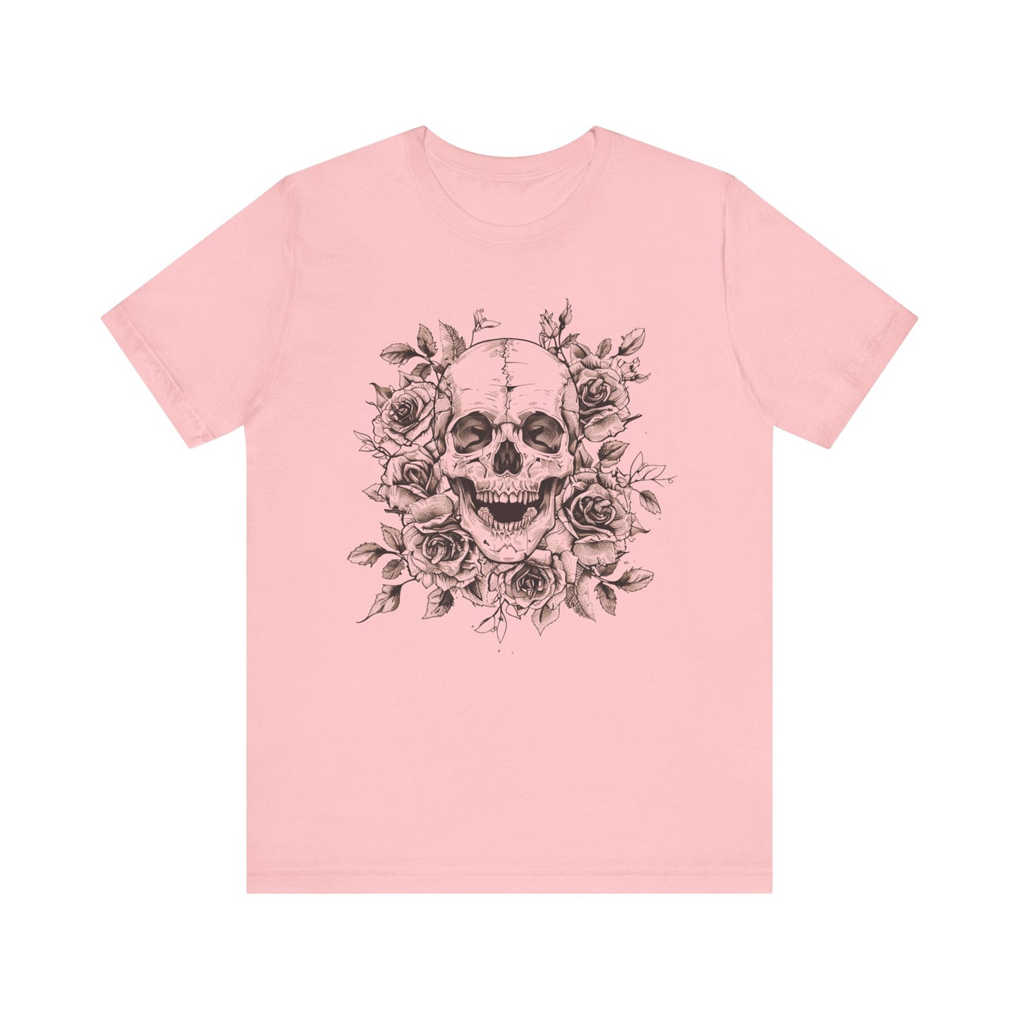 Rose Skull Jersey Short Sleeve Tee