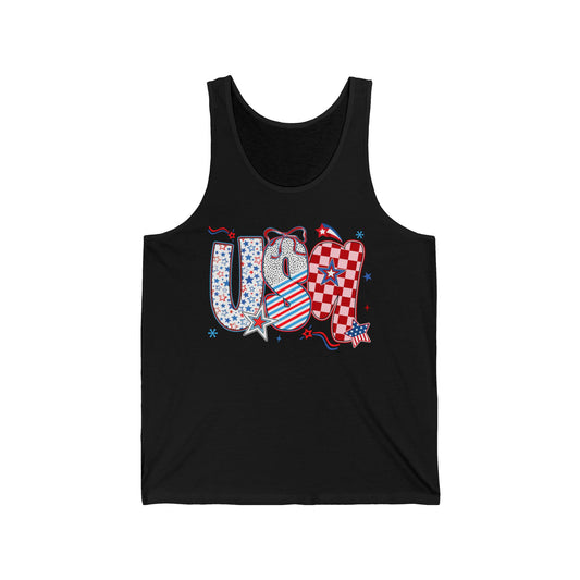 USA Doodle Jersey Tank