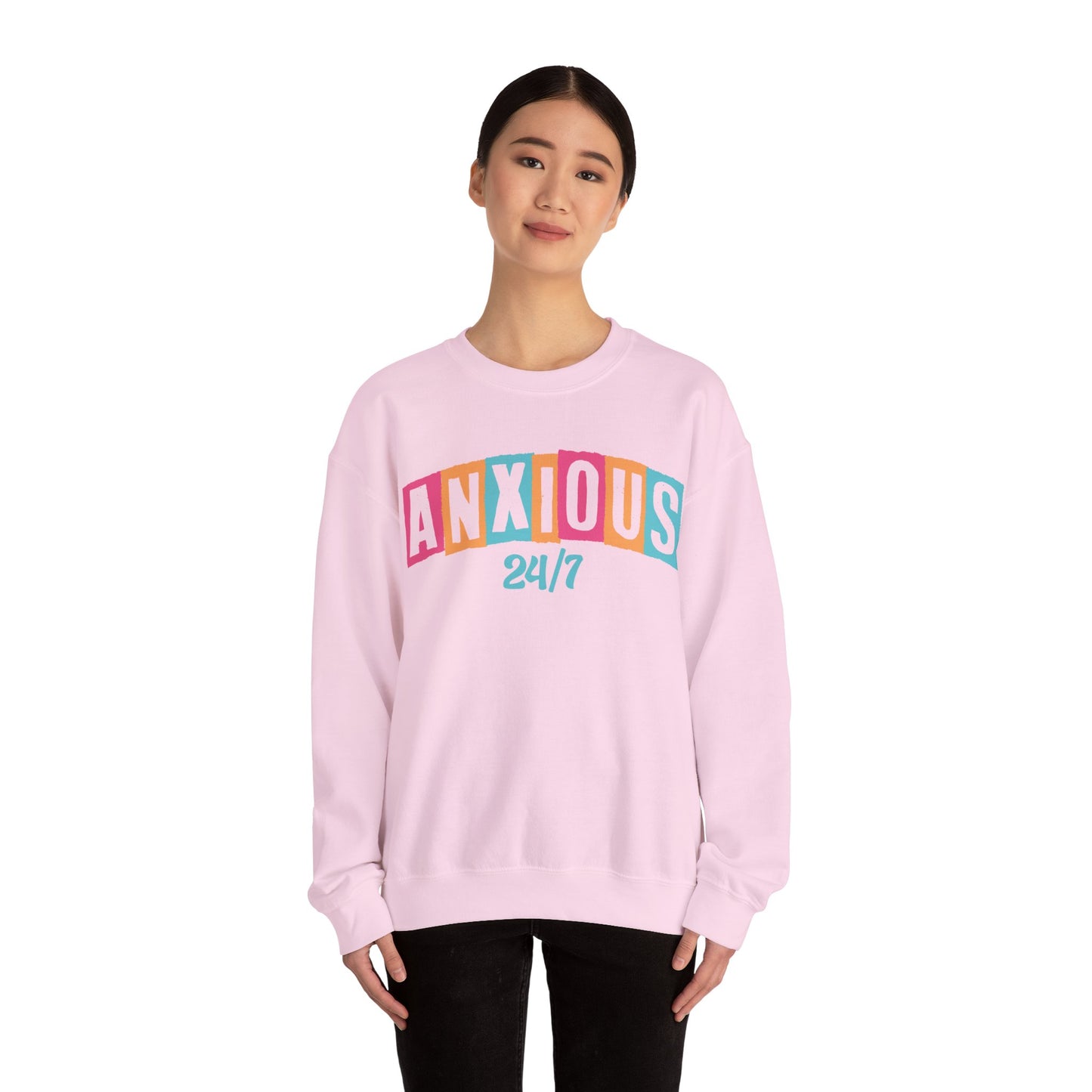 Anxious 24/7 Heavy Blend™ Crewneck Sweatshirt