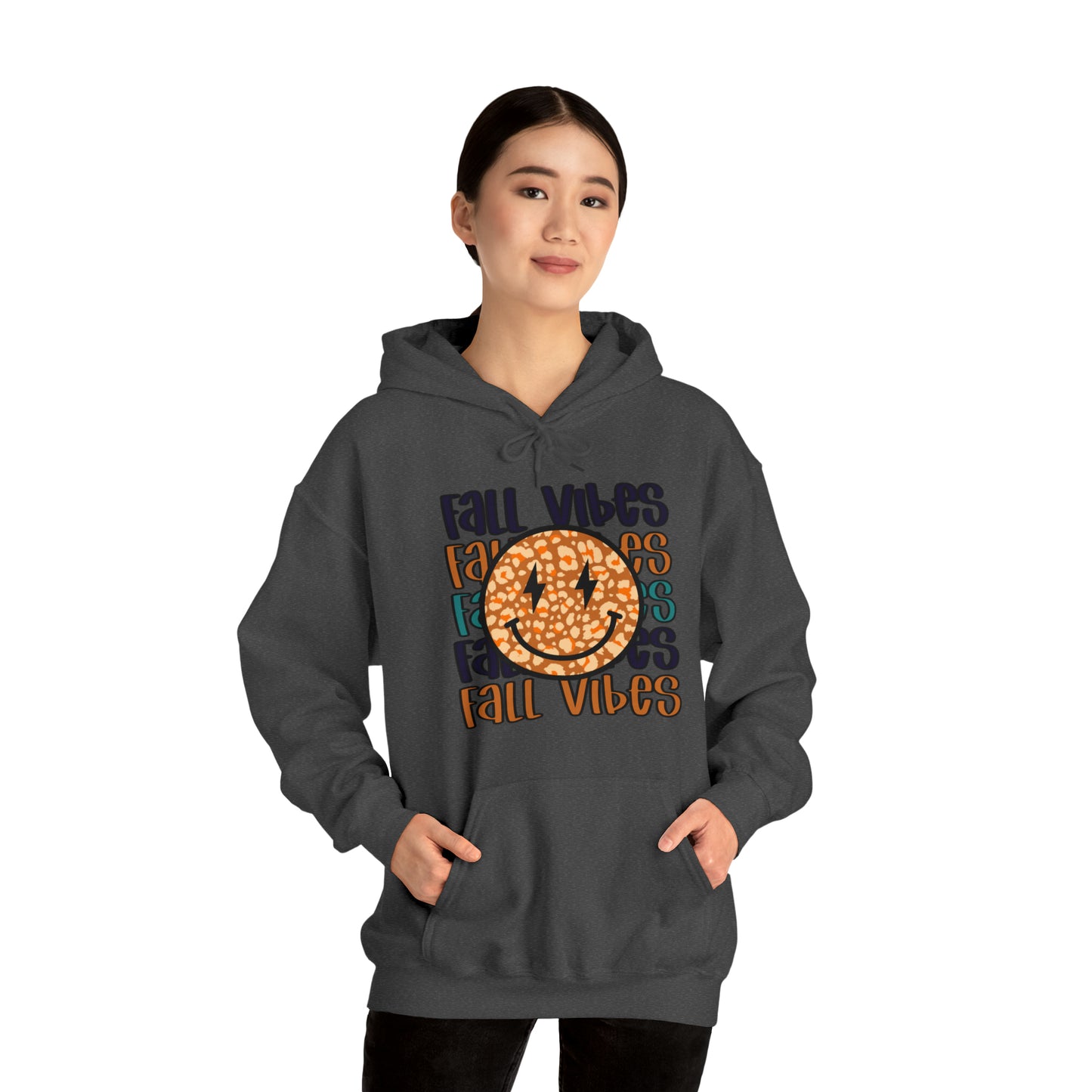 Fall Vibes Smile Heavy Blend™ Hooded Sweatshirt