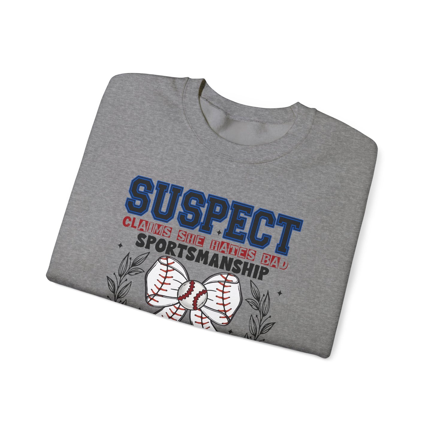 But She Yells At The Ump Heavy Blend™ Crewneck Sweatshirt