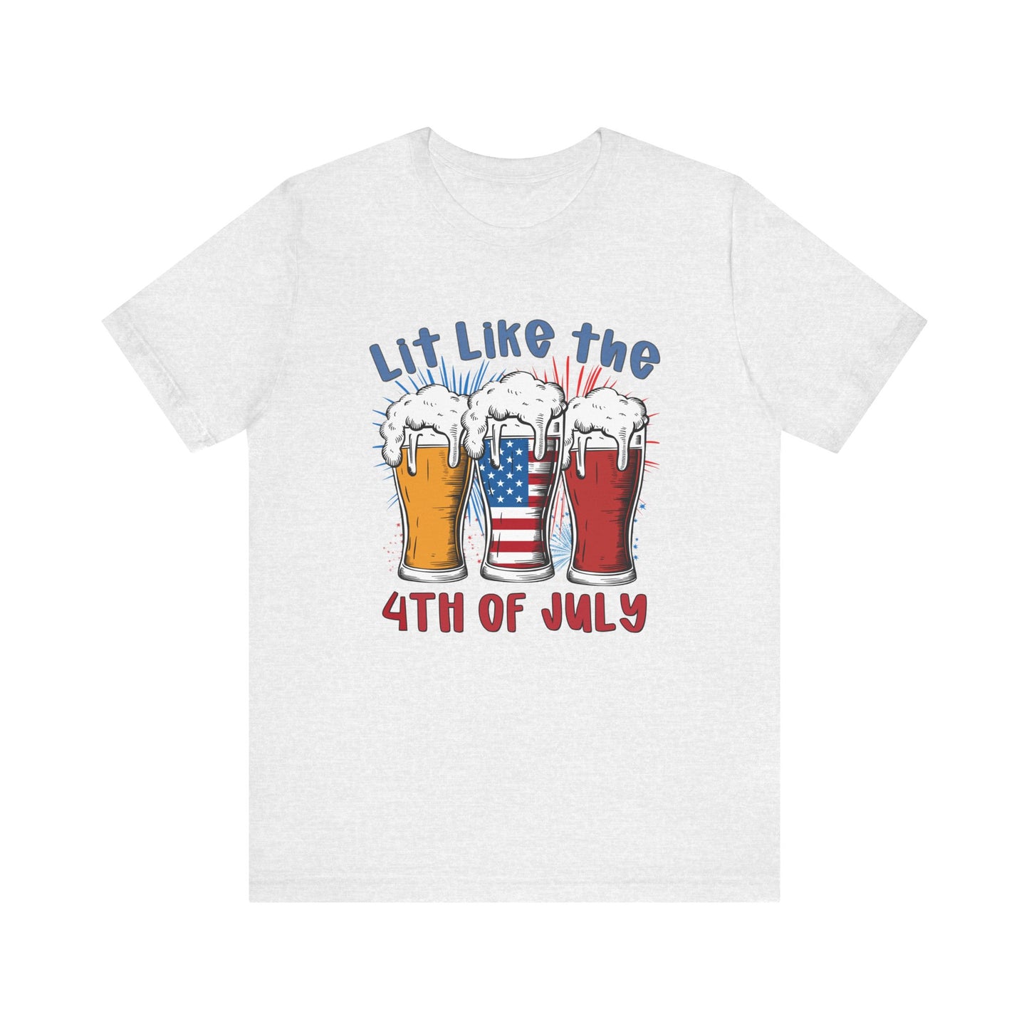Lit Like The Fourth Of July Jersey Short Sleeve Tee